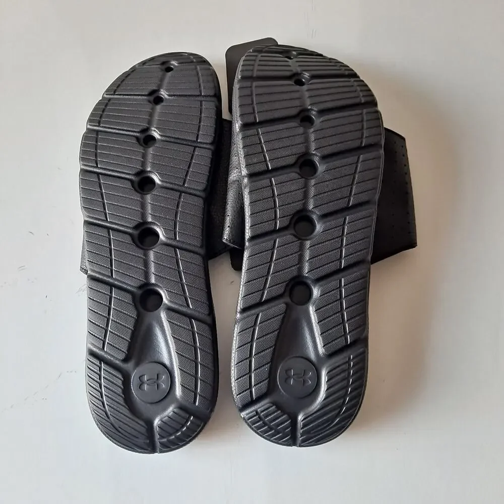 NWT Under Armour UA Ignite Pro Flip Flop Slide Sandals Black Mens Casual Size 17